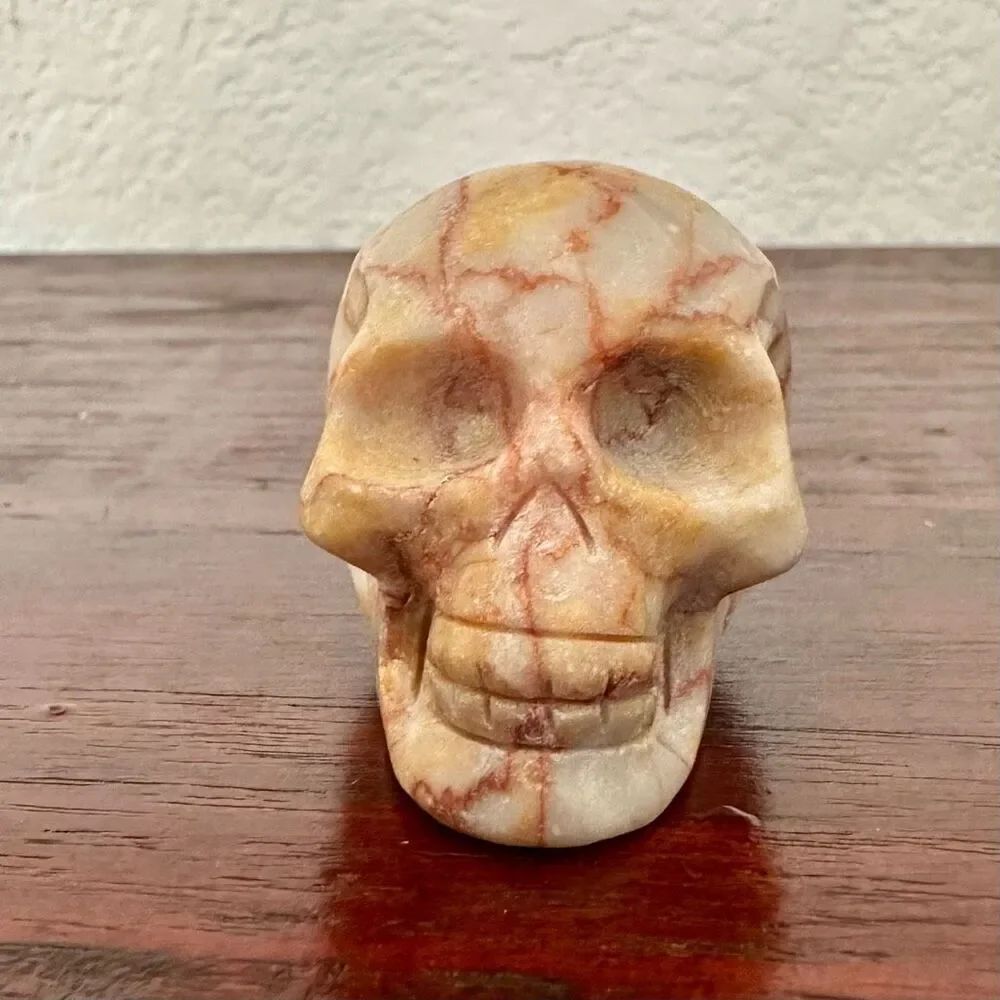 Red Vein Jasper Crystal Skull